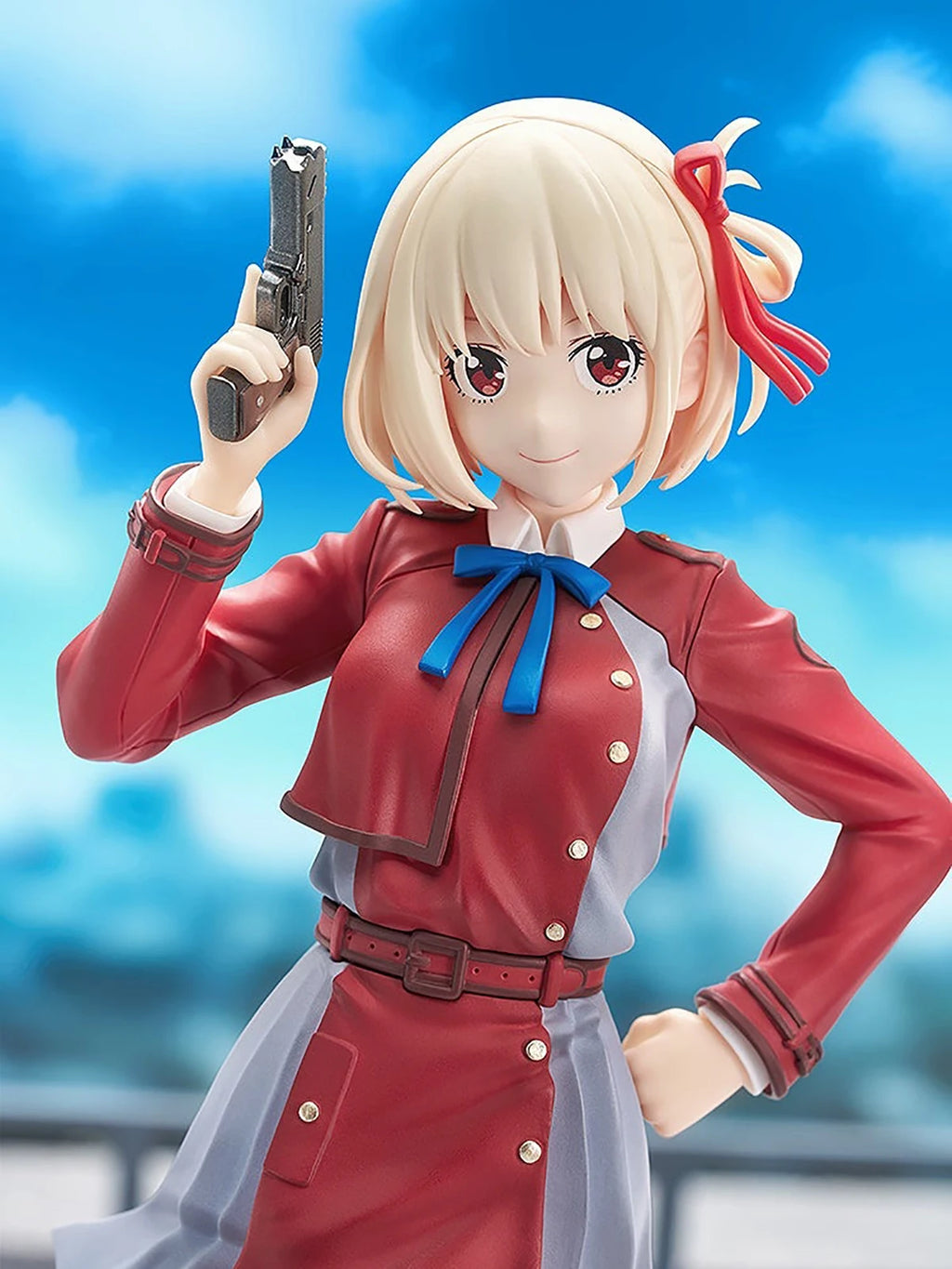 Original Genuine Good Smile Company Prepainted Pop Up Parade Lycoris Recoil Nishikigi Chisato Inoue Takina H=180mm Anime Figure