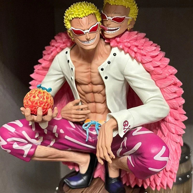 Anime One Piece Figuren GK Donquixote Doflamingo Actionfiguren Austauschbare Kopfhände 16 cm PVC Modellsammlung Puppenspielzeug