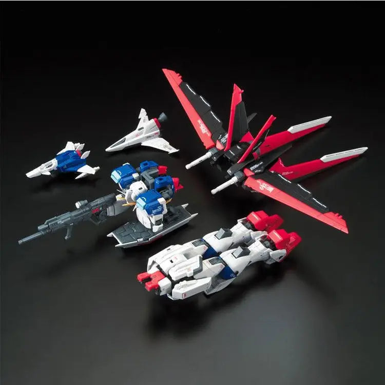 Original Bandai Gundam Seed 1/144 RG Force Impulse Gundam Anime Action Figure Assembly Model Collect Ornament Festival Gift
