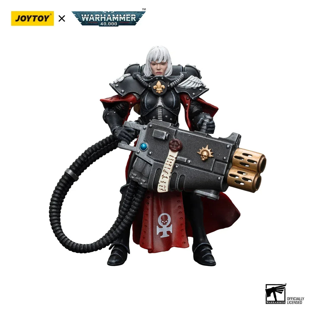 JOYTOY Warhammer 40k 1/18 Action Figures Anime 10.7cm Adepta Sororitas Retributor with Heavy Flamer Collection Model Toys