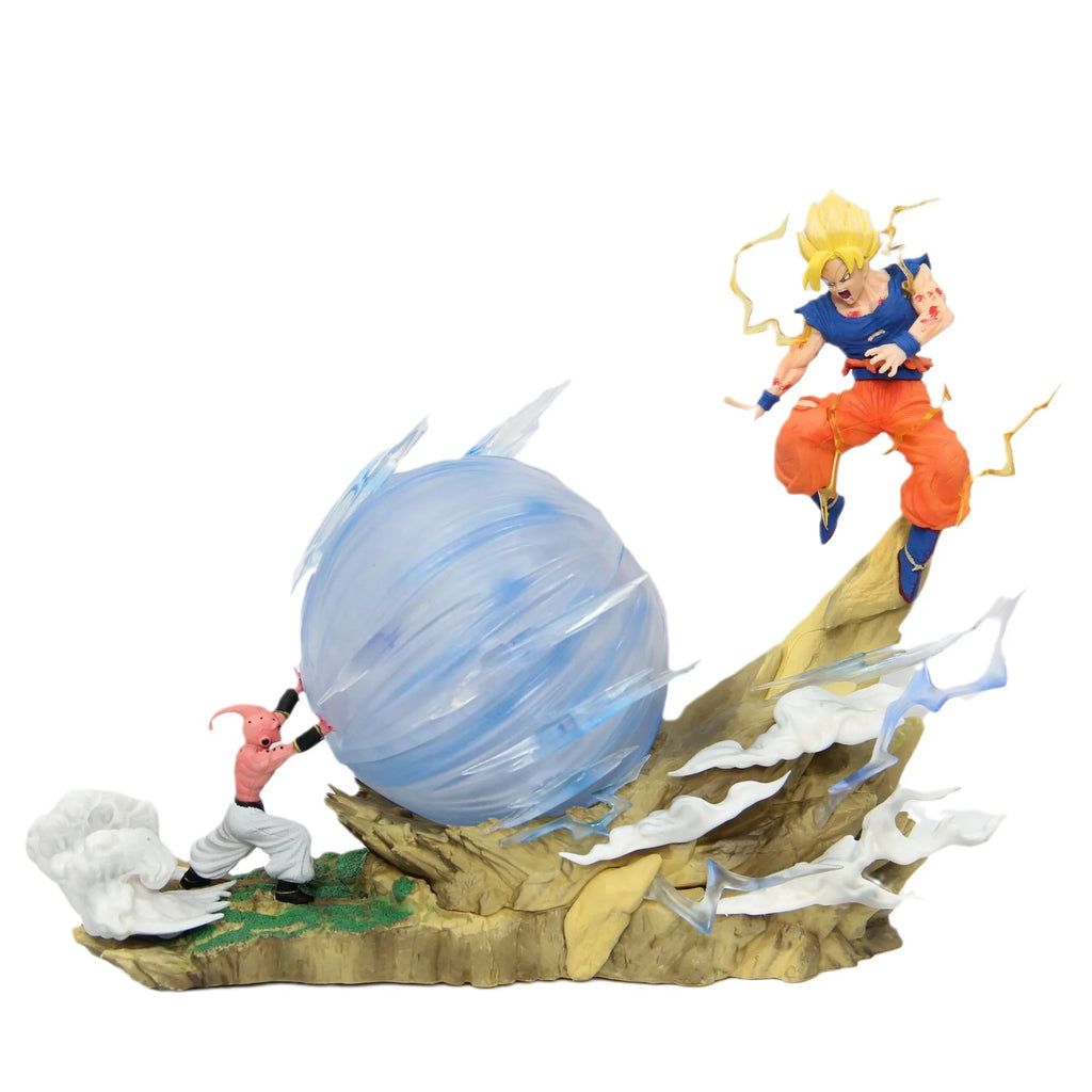 In Stock Anime Dragon Ball Z Majin Buu Vs Son Goku Figurine Gk Statue Action Figures Pvc Collection Model For Children Gifts Toy