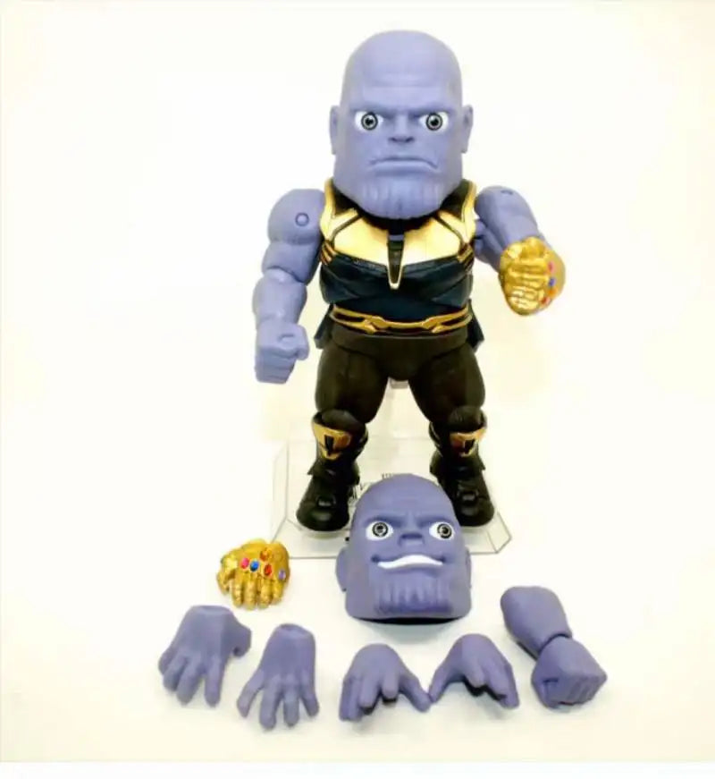 Avengers Captain America Doctor Strange Iron Man Thanos Black Panther Q-Version Mobile Figurine Model Toys For Kids Gift