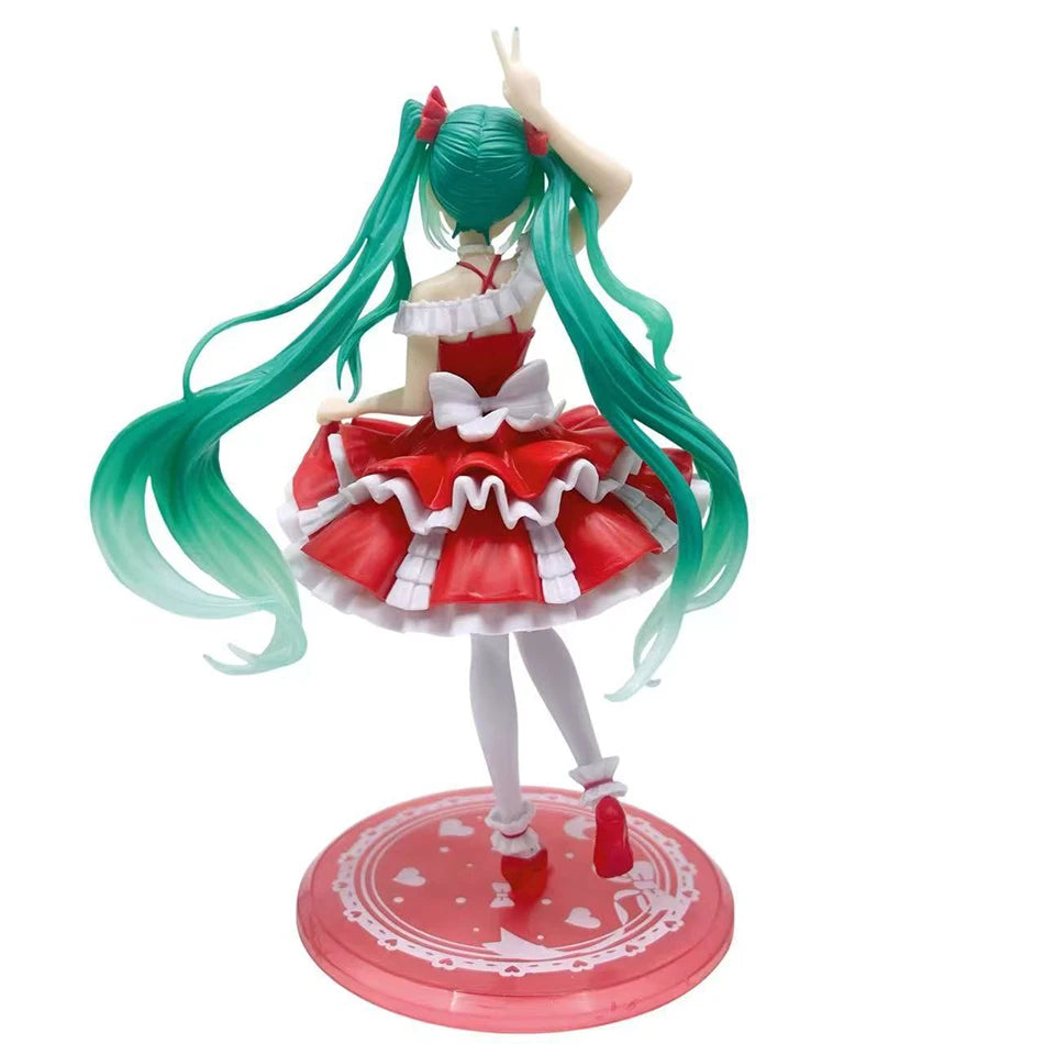 Hatsune Miku Lolita Figure Fashion Anime Miku Collection Action Figurine Kawaii Cute Model Desktop Ornaments Toy