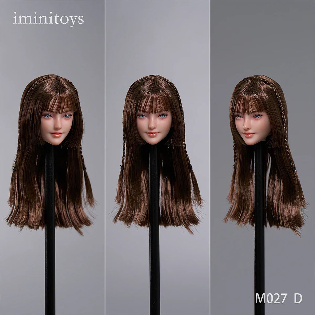 Presale Iminitoys M027 1/6 Beautiful Girl Xuan Head Sculpt Movable Eyes for 12-inch Female Soldier Action Figure Body