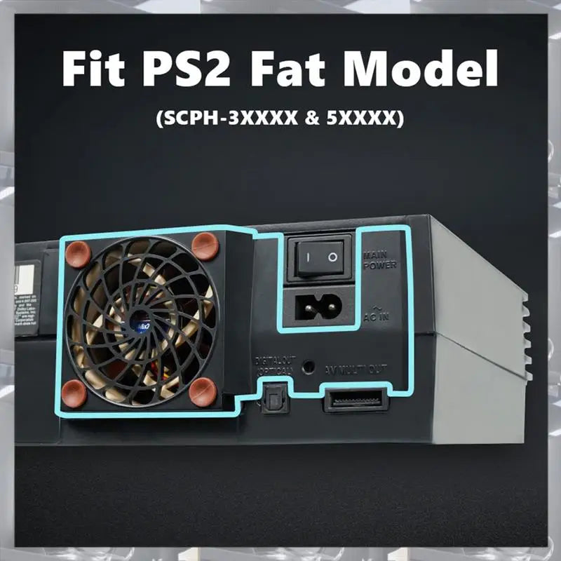 Hot Selling-Silent Cooling Fan Upgrade Kit For Playstation 2 Fat Console For SCPH-3XXXX&SCPH-5XXXX Models Enhanced Noctua Fan Br