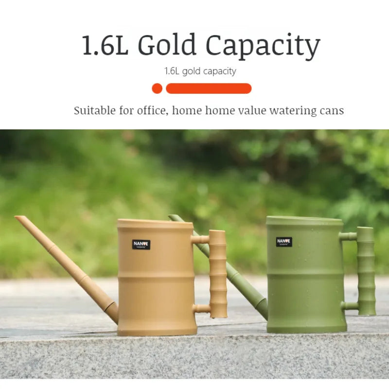 Chinese Style Large Capacity Watering Can Bamboo Tube Long Spout Horticultural Flower Water Pot Flower Shop Watering Prop
