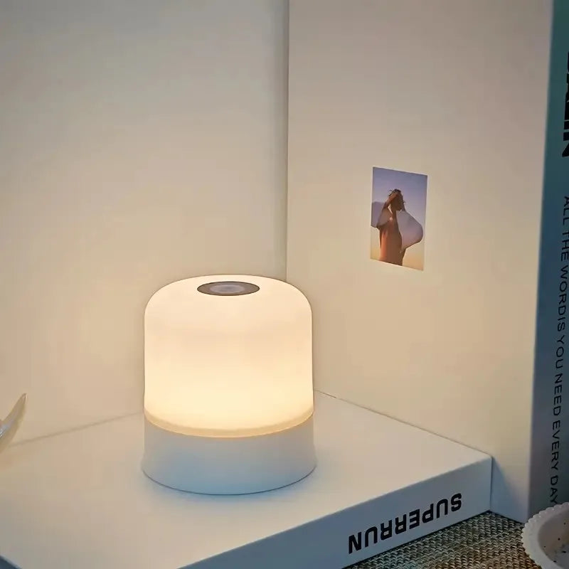 LED Table Lamp With Remote Dimmable Bedside Lamp For Bedroom Tricolor RGB 16Color Change Touch Night Light Rechargeable Portable