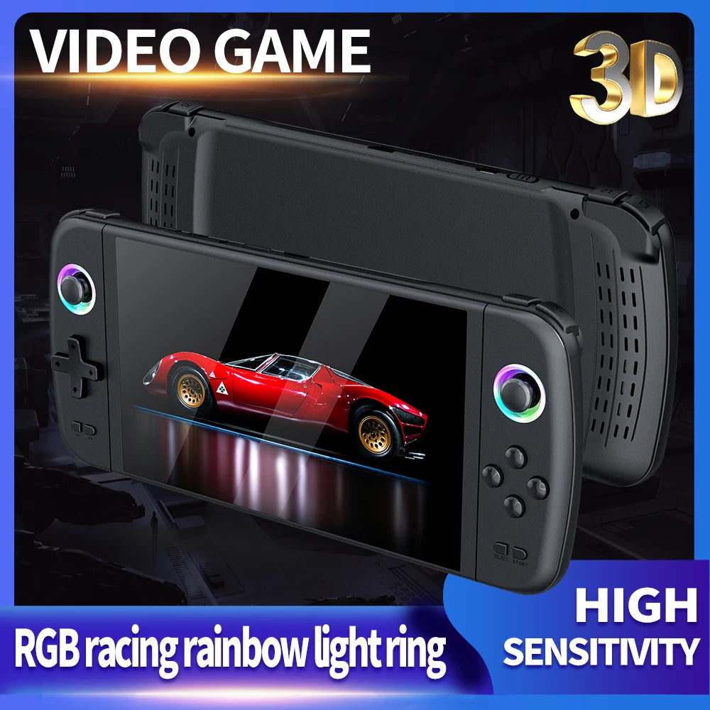 M27 Game Console Portable Pocket Retro Handheld Video Game Console 7.0" IPS Screen 1024*600 Display RGB light Support Emelec HD