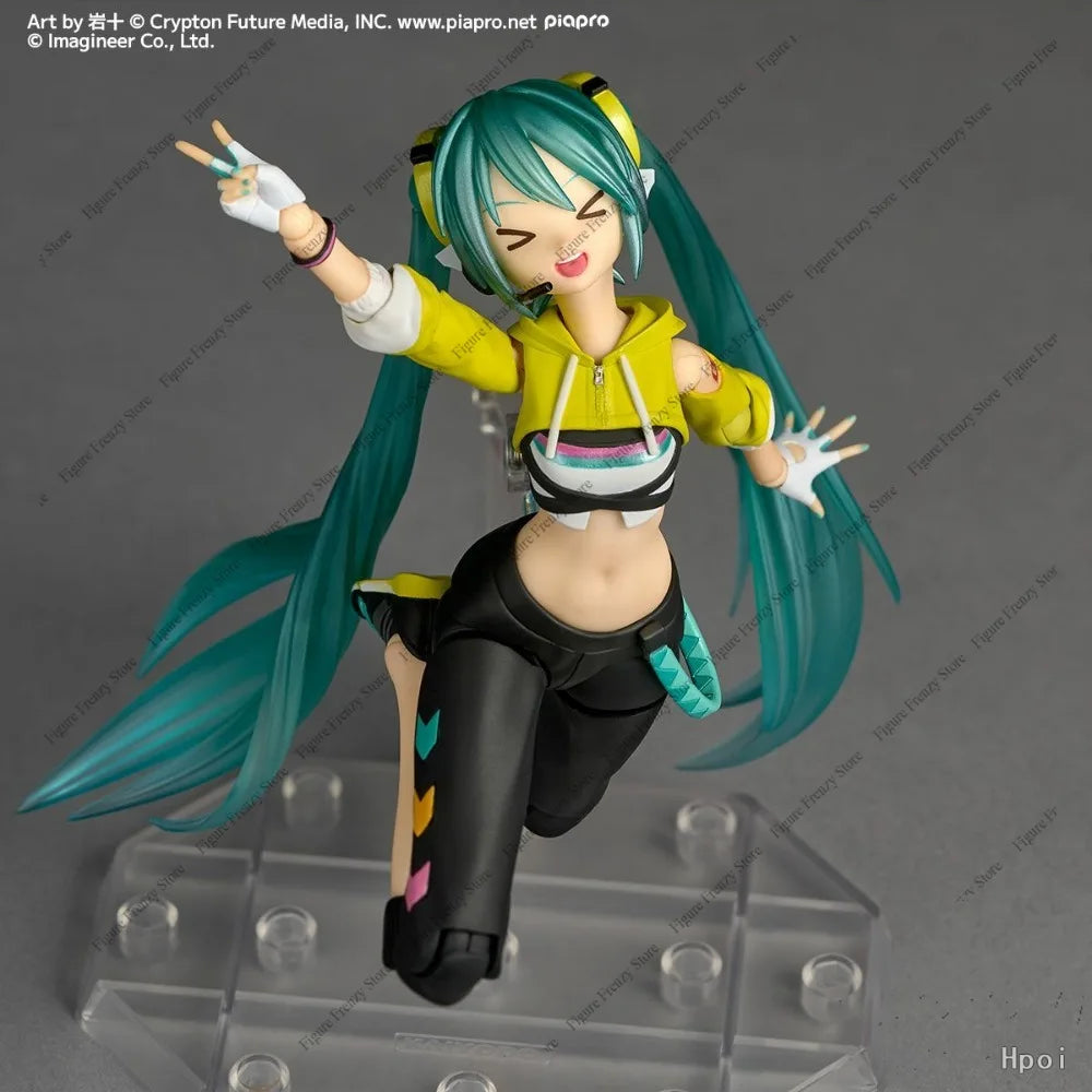 Special OfferKaiyodo Revoltech Amazing Yamaguchi Hatsune Maku Fit Boxing Ver. - 150mm Posable Figure, PVC/ABS/POM, 4 Faces/10 Ha