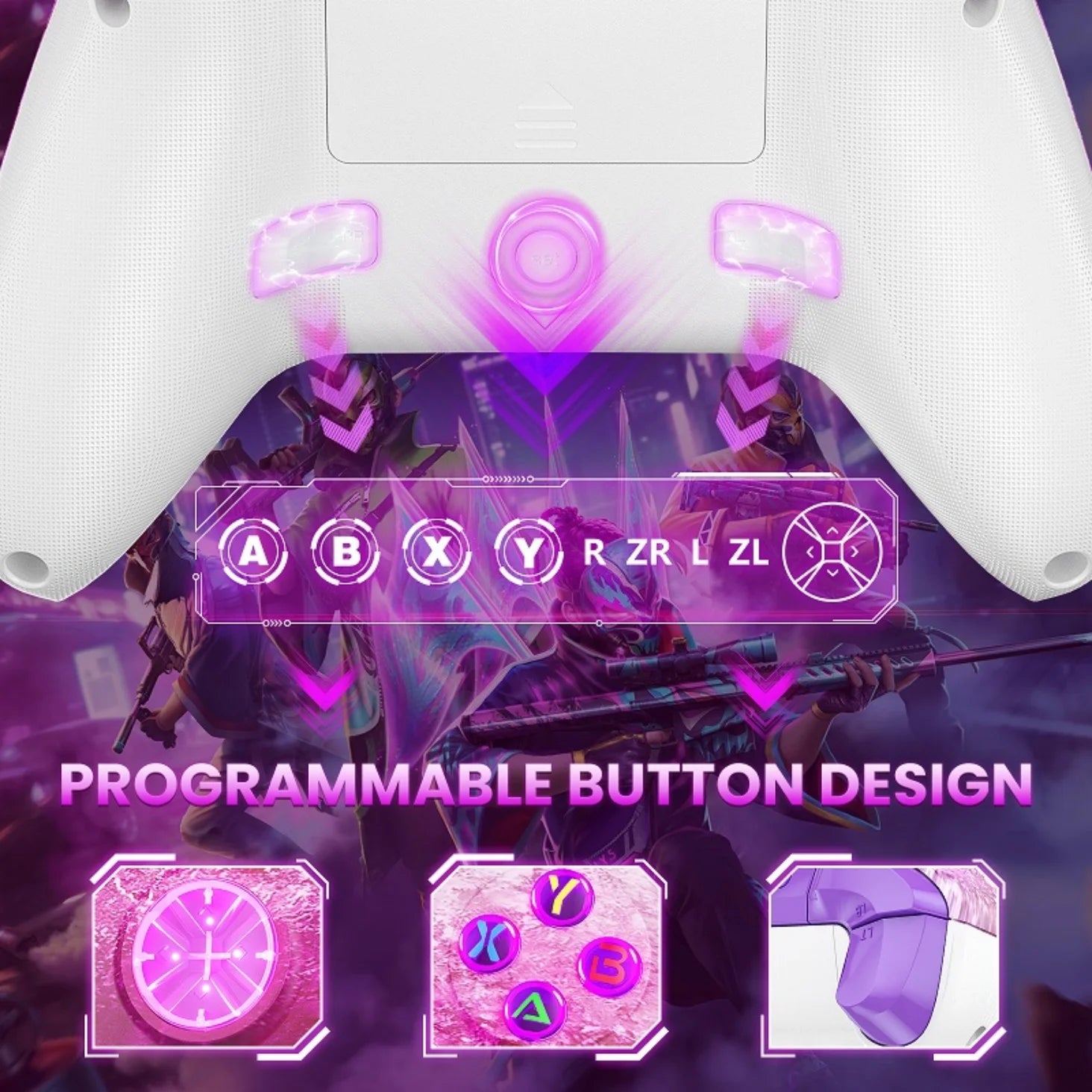 Wireless Game Controller for XBox One S/X/Series S/X/PC/Steam Gamepads W/ Dual Vibration 6 Axis Gyro Turbo Function 360°Joystick