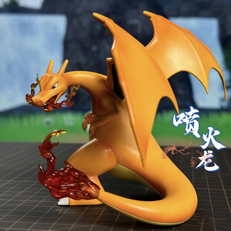 Pokemon Anime Charizard Action Figure Fire Dinosaur GK PVC Model Statue Desktop Collection Decoration Doll Kid Toy Gift