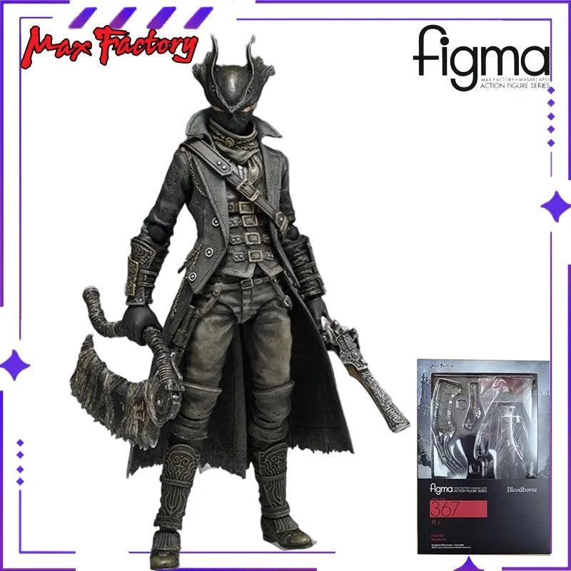 Max Factory Original Figma Series 367 Bloodborne Curse Hunter Mobile Game Anime Figurine Model Toy Gift Collection in Stock