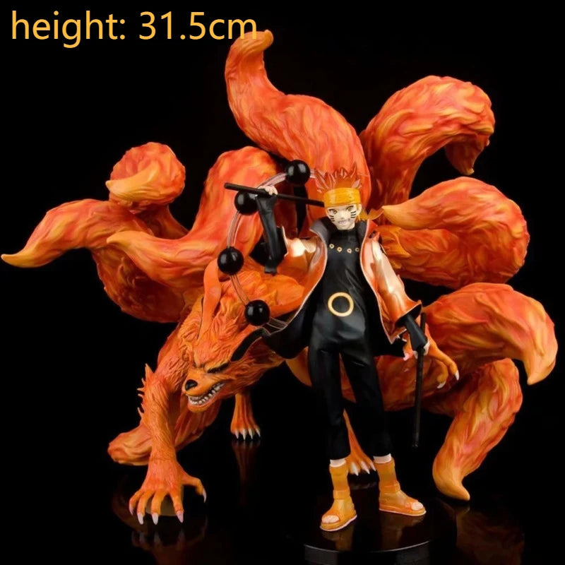 GK Naruto Kurama Chakra Mode Shippuden Anime Figurine Model Action Figure Sasuke Itachi Statue Collection Toy 35cm Kyuubi Figma