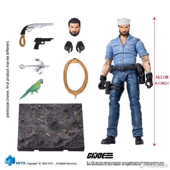 Hiya Gijoe 1/18 Scale Sailor Articulated Poseable Action Figure For Adult Hobby Collectors Desktop Display Decoration