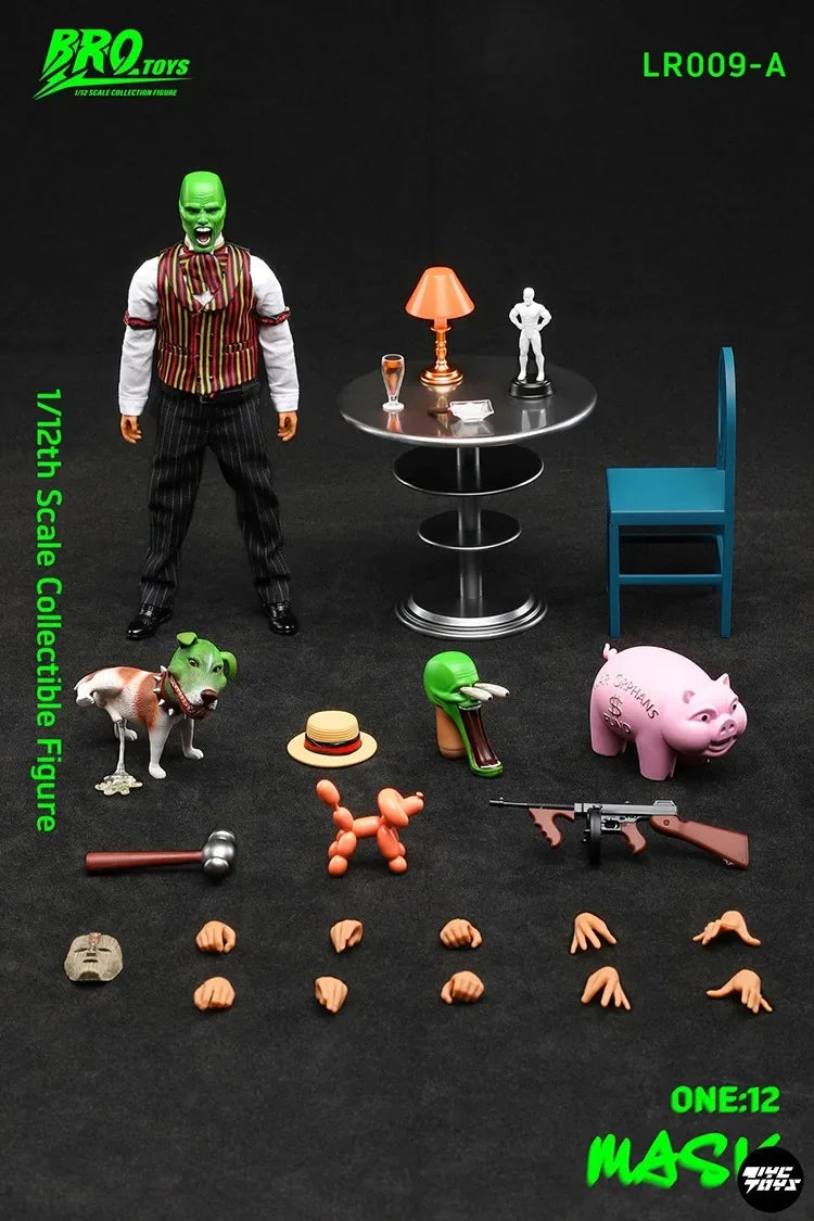 In Stock BROTOYS LR009 The Mask Stanley Ipkiss Movability Model Toys Collection Cloth Clothing 1/12th Scale Collectible Figure