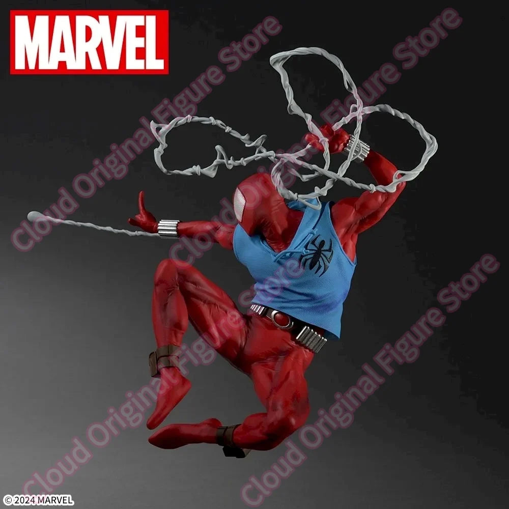 In Stock 100% Original SEGA ACT CUT SCARLET SPIDER SPIDER-MAN Decoration Figure Action PVC 18cm Model Collection Hobby