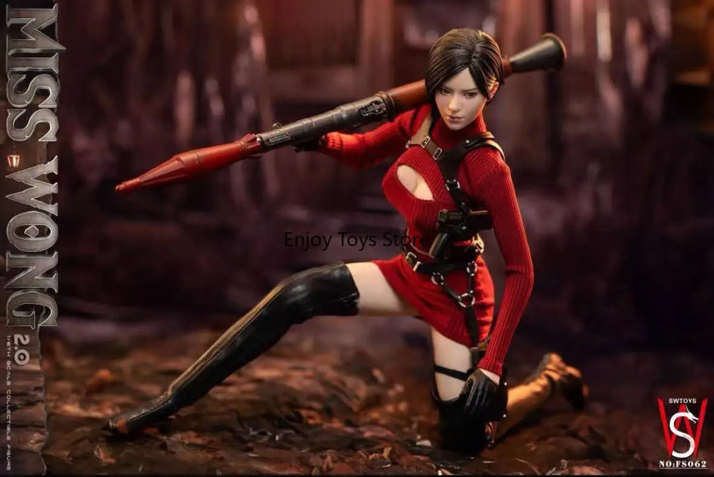 In-Stock | Authentic SWTOYS FS062 Resident Evil Ada Wong 2.0 (Dual Head Sculpts, Movable Eyes) 1/6 Female Action Figure