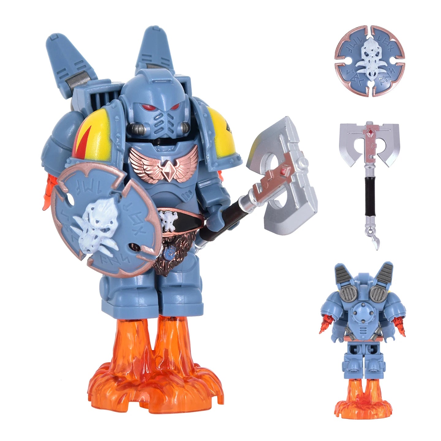 NEUE Mittelalterliche Kriegsritterfigur, aufwendige Details, schwere Bewaffnung, Engel, Ultramarines, Templer, Kriegssoldaten