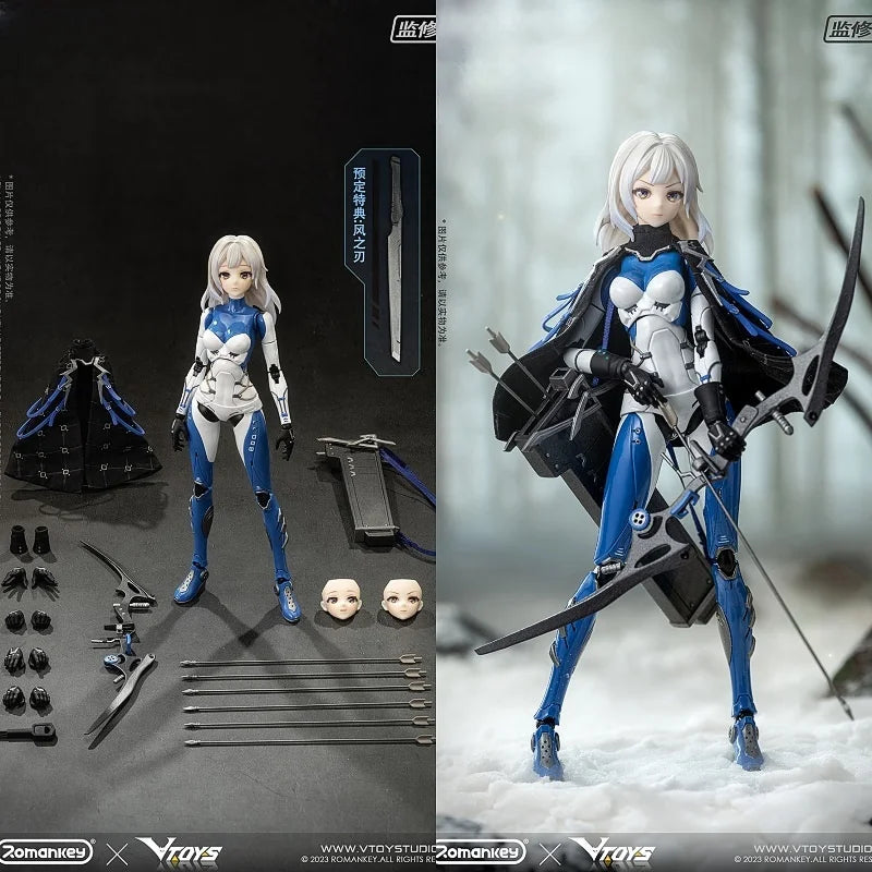 Genuine Archer Pretty Girl Model Collection Toy Romankey X Vtoys 1/12 Muse Girl Figure Desktop Ornament Toy