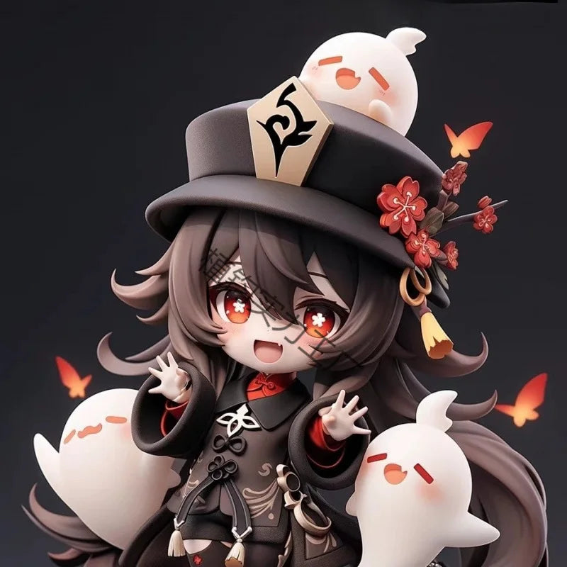 New Hu Tao Genshin Impact Figure Anime Collectible Doll Colorful Version Cute Ghost Girl Action Model Toy Gift For Fans Kids Adu