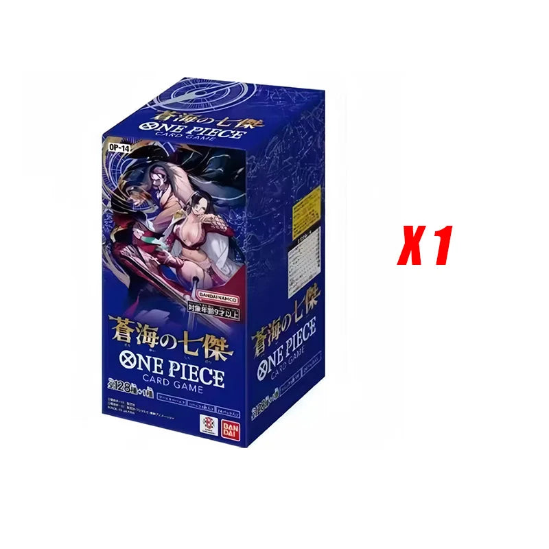 100% Original Bandai One Piece TCG OP-14 Blue Sea Seven Heroes Booster Box Opcg Card Japanese Card Game Sealed Collect Gift Set