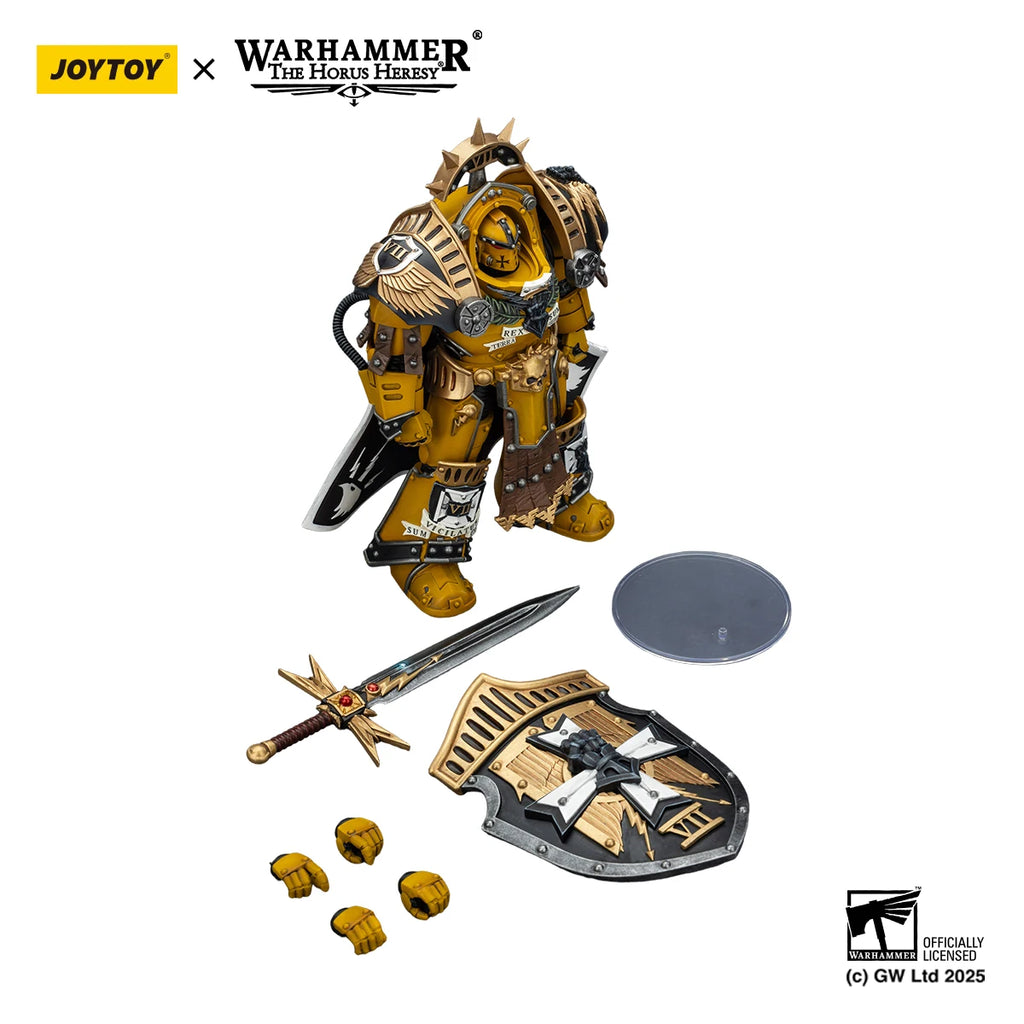 [Pre Order]JOYTOY Warhammer 40K 1/18 Action Figure Imperial Fists Legion Praetor in Tartaros Terminator Armour Librarian Consul