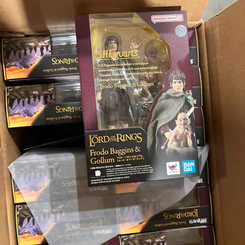 In Stock BANDAI Original S.H.Figuarts THE LORD DF THE RINGS ARAGORN FRODO BAGGINS GOLLUM SHF Action Figure Model Toy Gift forKid
