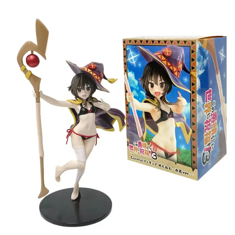 Megumin Great Mage Swimsuit Figure Model Ornament - Beautiful Girl Prize Collectible from 'God's Blessing on This WonderfulWorld