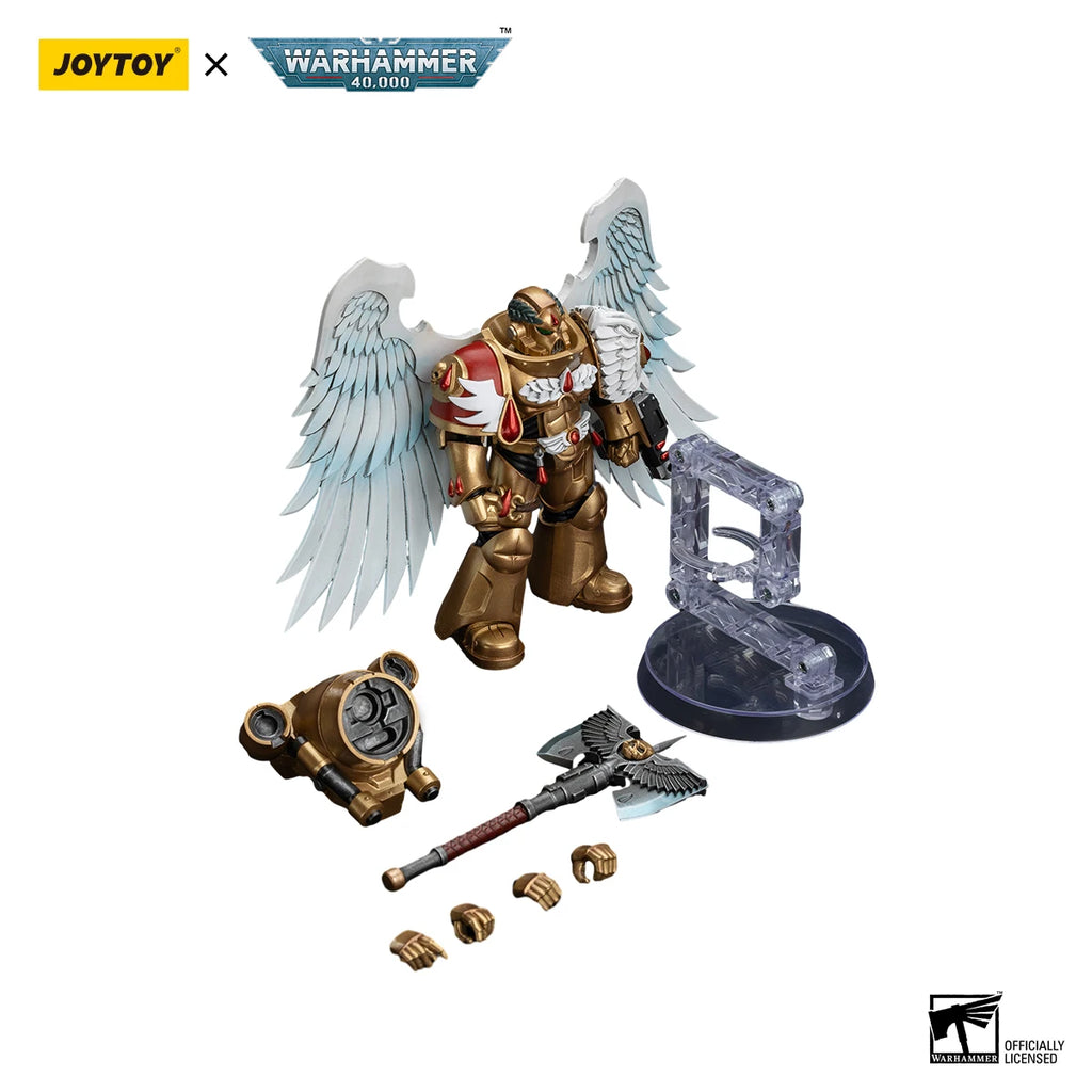 JOYTOY Warhammer 40K 1/18 Action Figure Blood Angels Sanguinary Guard with Encarmine Axe Anime figures Toys Model
