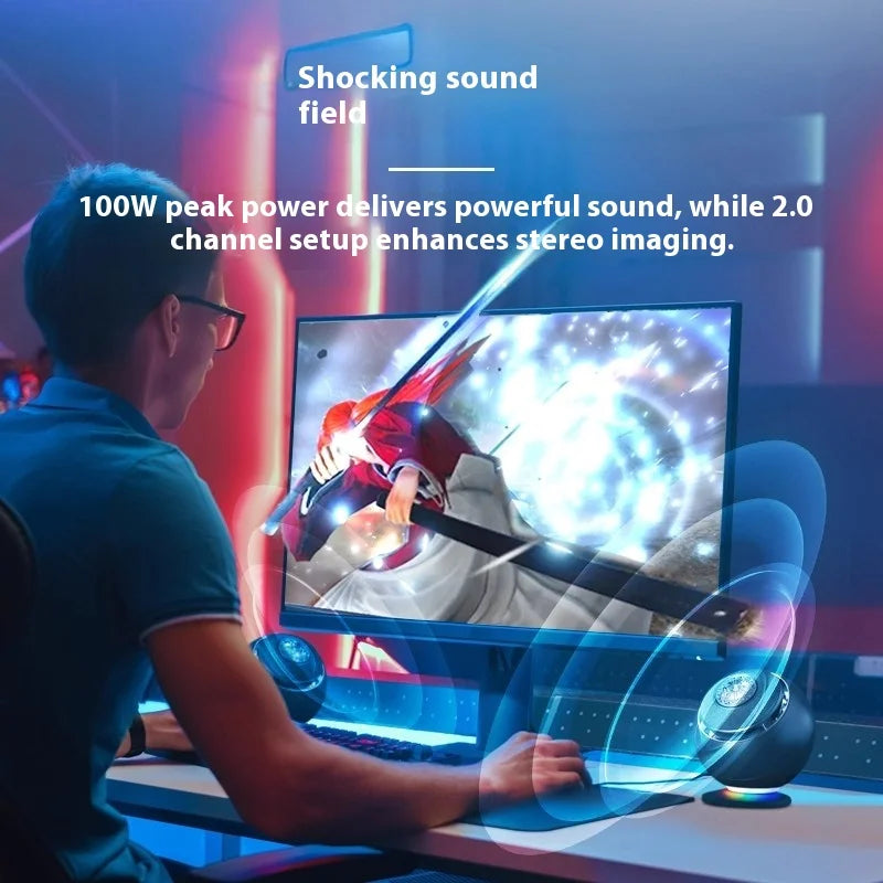 2025 New Creative Pebble Nova Bluetooth 5.3 Speaker Computer Hifi Speaker Home Theater Coaxial Drive Pure and Vibrant Sound