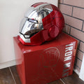 Нов AutoKing 1:1 Mk5 Iron Man каска Cosplay с гласово управление и очи със светлинни модели играчки за възрастни електрически носими коледен подарък