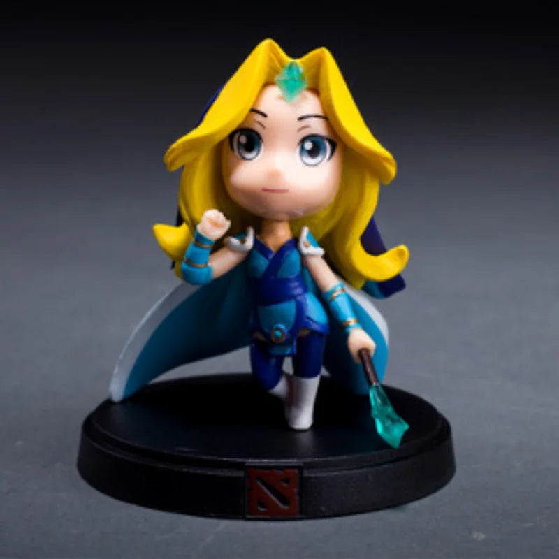 Dota 2 Actionfiguren-Set: Jakiro, Shadow Fiend, Snapfire, Earthshaker, Drow Ranger, Rubick, Treant, PVC Q Version, 10 cm Spielzeugpuppe