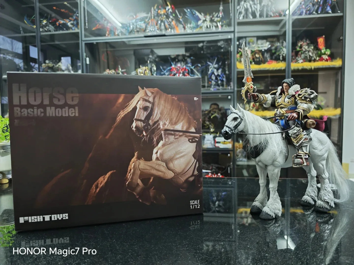 In Stock 23cm Fish Toys Horse Aciton Figure  1/12 Pvc Model Waste Land Series Panchromatic Horse Animal Statue Customized  Toys
