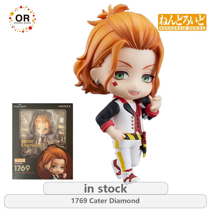 Orange Rouge Original NENDOROID Twisted Wonderland Series 1887 Floyd Leech\1886  Jade Leech Anime Action Figure Model Toys