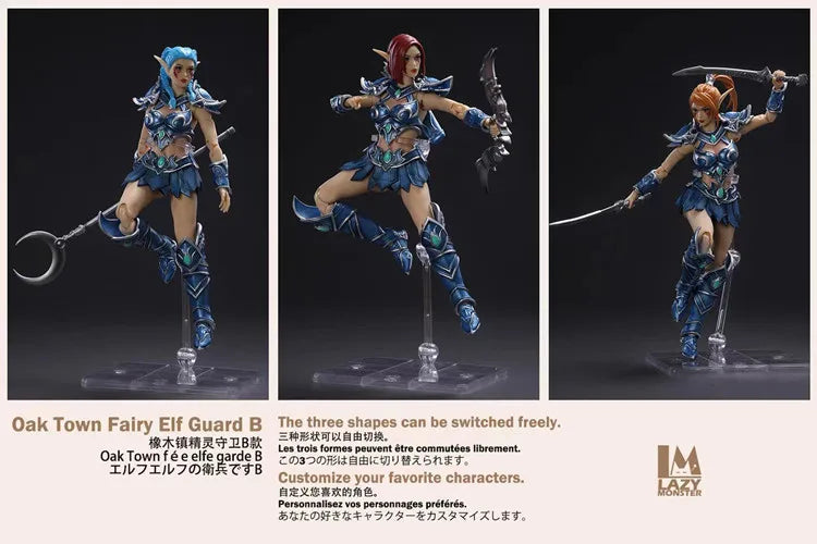 1/12 6 Inch Figure Oakenshire Elf World Of Warcraft Female Soldier Mechanical Girl Toy