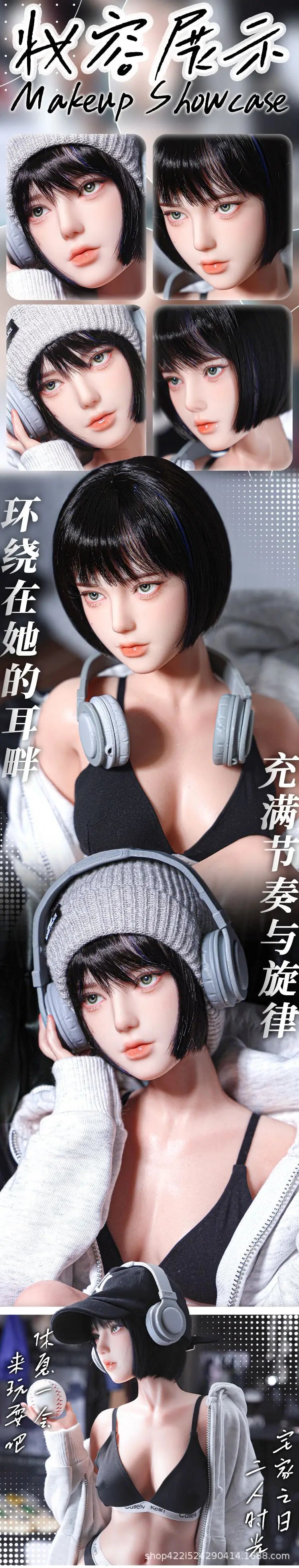 Original 1/3 Silicone Doll Chinese Anime Movable Doll Female Soldier Adult Figure