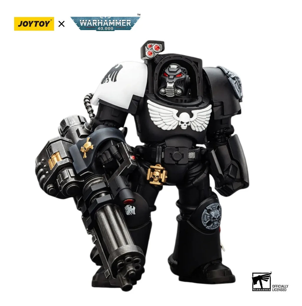 JOYTOY Warhammer 40000/40k Raven Guard Terminator 3 with Power Fist and Assault Cannon Action Figure Doll Decoration Gift Model