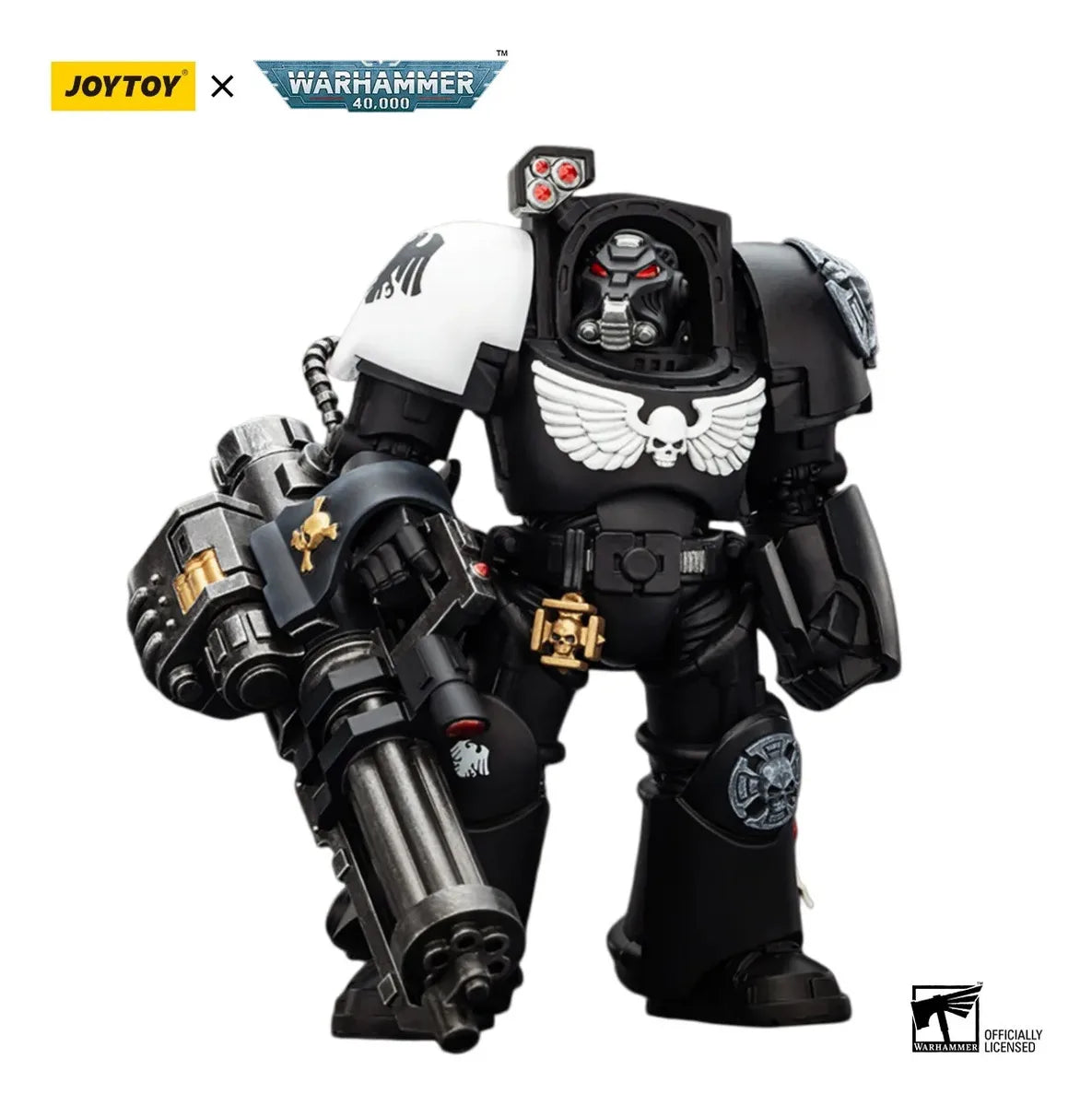 JOYTOY Warhammer 40000/40k Raven Guard Terminator 3 with Power Fist and Assault Cannon Action Figure Doll Decoration Gift Model