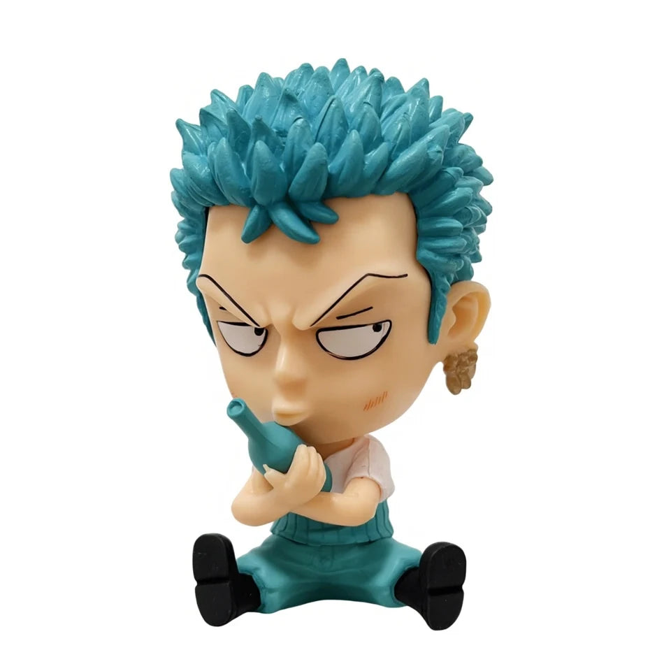 Anime One Piece Sitting Posture Luffy Suo Long Shan Zhi Character Figurine PVC Model Ornament Anime Peripheral Toys Gift