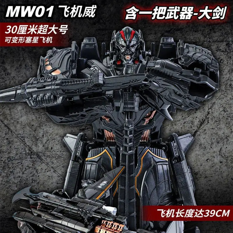 30cm Megatron MW01 Transformable Toy Galvatron The Last Knight Alloy Plane Action Figure Collection Model Ornament Toy Kids Gift