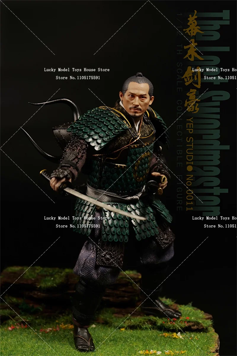 YepStudio New 1/12 The Last Swordmaster Action Figure Navy Green Armored Combat Warrior No.0011 6inch Samurai Soldier Model