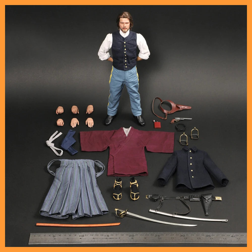 DID NS80186 1/6 US Infantry Captain Nathan Cloth Action Figure Mini Samauri Sword Ornament 12" Male Figurine Model Collection