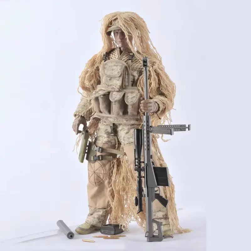 1/6 12-Inch NB07 NB08 Male Soldier Articulated Action Figure Multi-Piece Plastic Collectible Sniper With Barrett Military Models