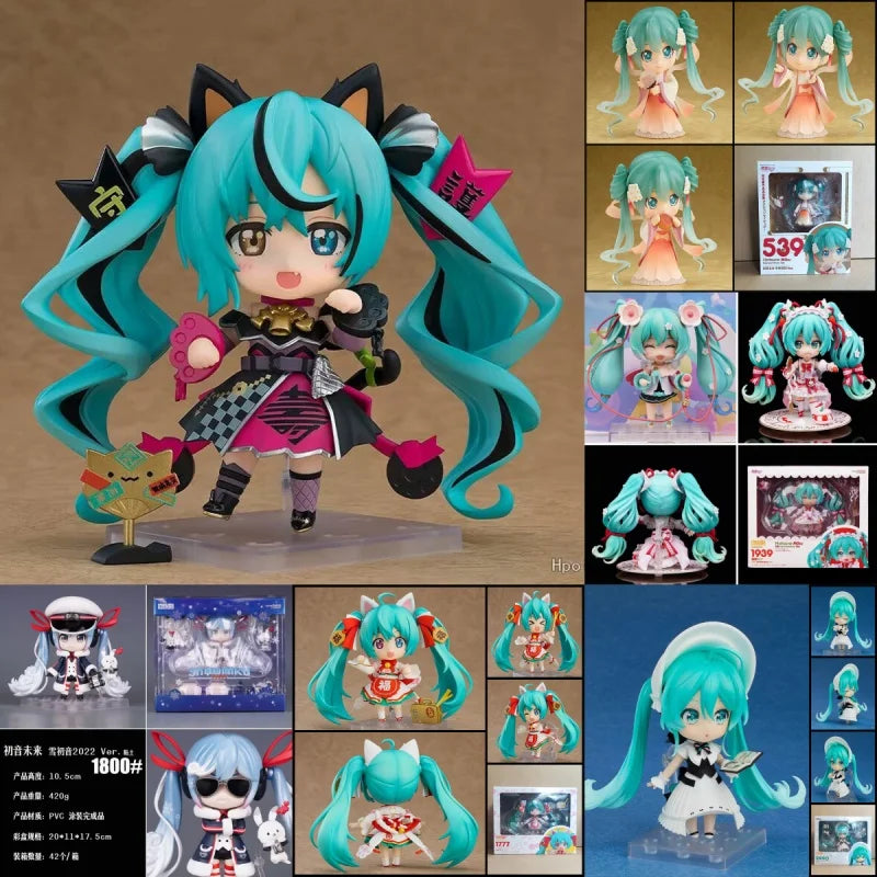 Hatsune Miku Animation Game Peripheral Toys Sakura Snow Miku Anime Action Movable Model Figures Collection NTR