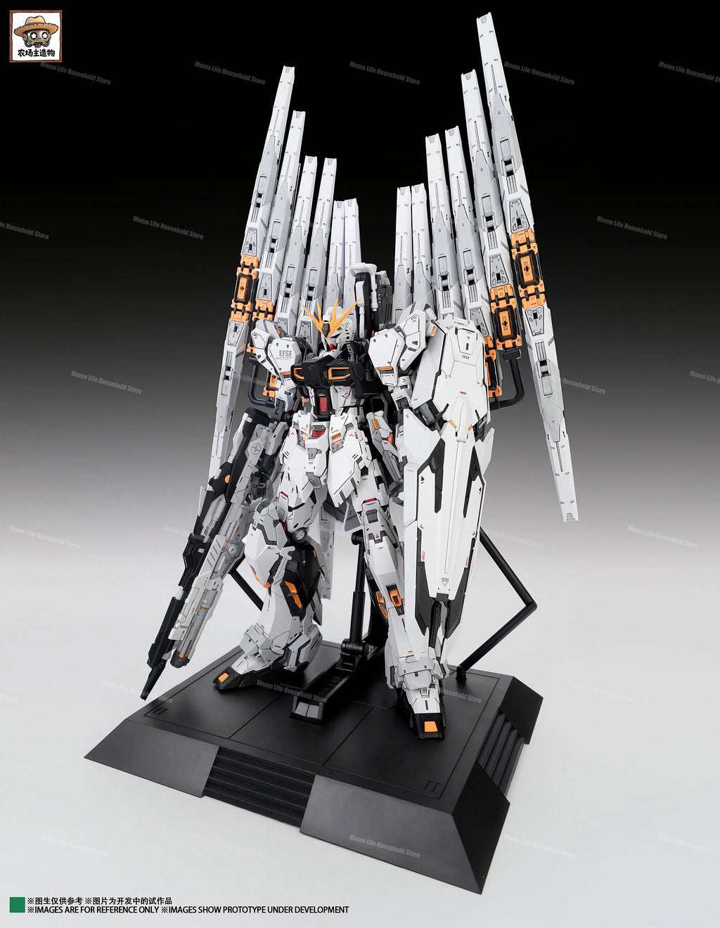 In Stock NONGCHENGZHU 1/100 MG CMM RX-93 v GK Assembly Model Kits Plastic skeleton Anime Action Figure Robot Plastic Model  Toys