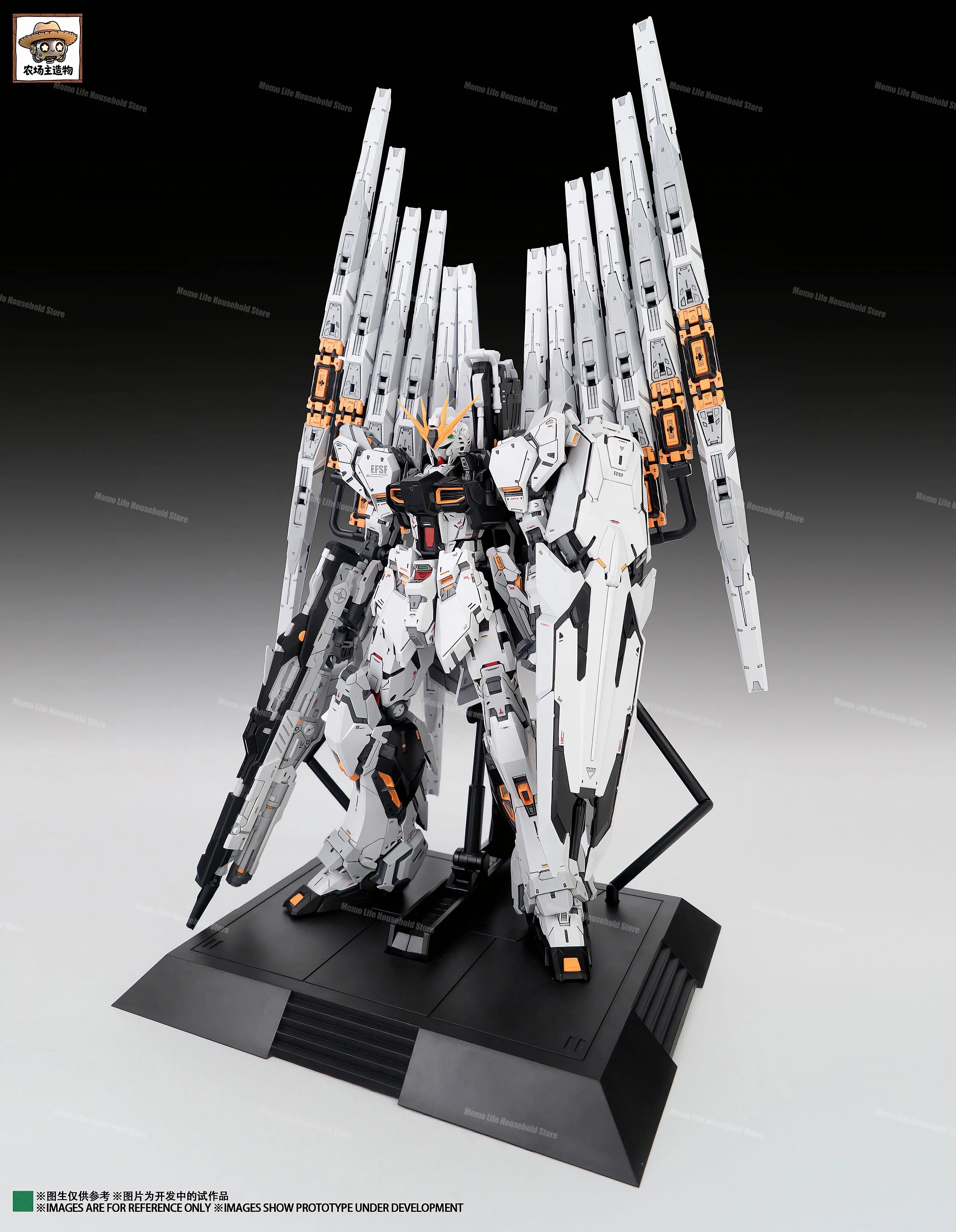 In Stock NONGCHENGZHU 1/100 MG CMM RX-93 v GK Assembly Model Kits Plastic skeleton Anime Action Figure Robot Plastic Model  Toys