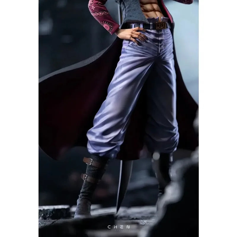 New 28cm ONE PIECE Anime Figures Dracule Mihawk Figures Eagle Eye Display PVC Model Statue Collectible Decoration Boys Toy Gifts