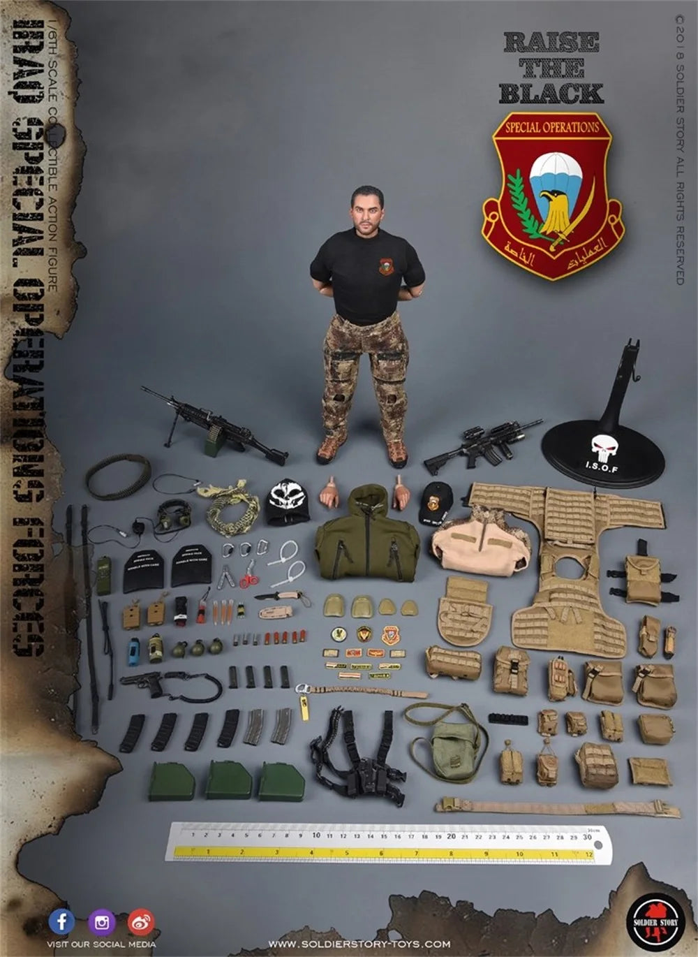 1/6 SoldierStory SS107 Special Operations Forces Army M249 Soldier Full Set Figures Collection Action Doll For Fans