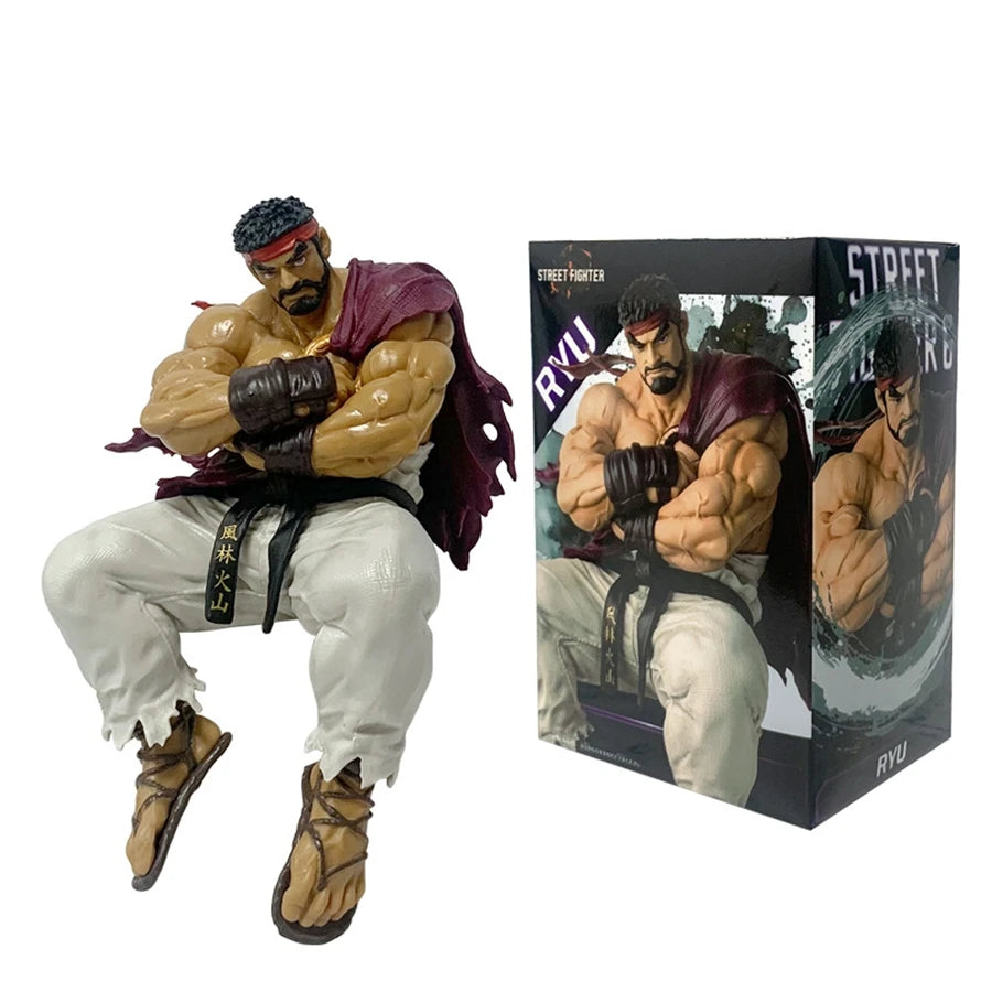 14cm Street Fighter 6 Anime Game Figure Ryu Action Figure Noodle Stopper Ryu Figurine Room Decorations PVC Collection Model Toys