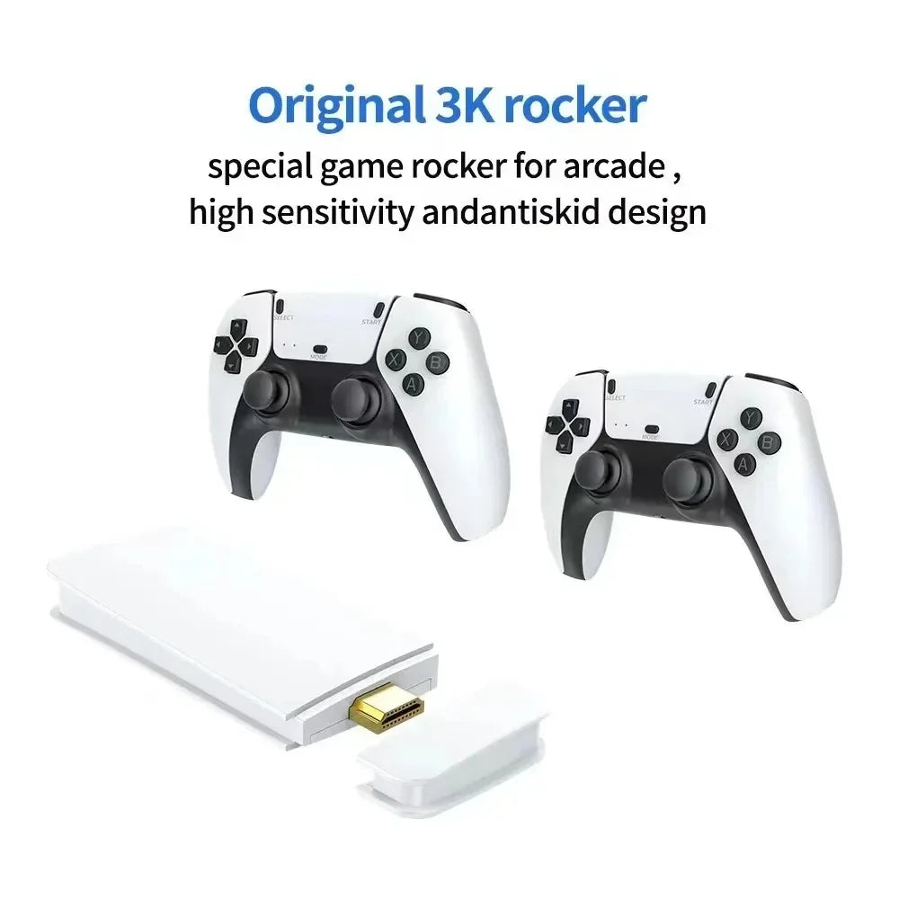 M15 Game Stick Mini TV Handheld Game Console 20000+ Retro GameWireless Gamepads Video Game 64G HD Output Two-player for PS1